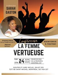 conférence Femme vertueuse lève-toi!