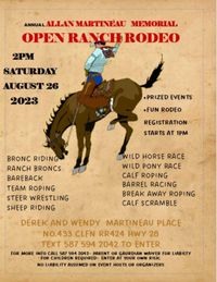 Open Ranch Rodeo Opening for C-Weed Band