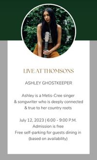 Ashley Ghostkeeper Live at Thomsons