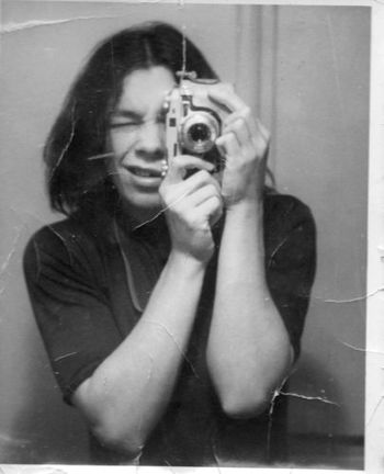 mirror photo 1972....16 years old.. wild hair days
