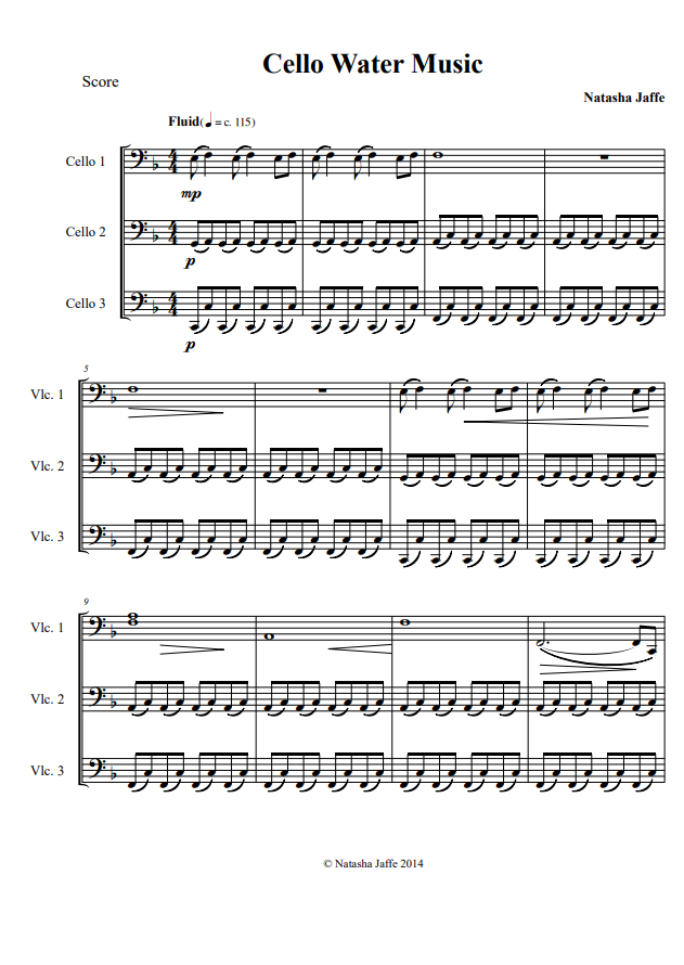 Cello Water Music - Cello Trio