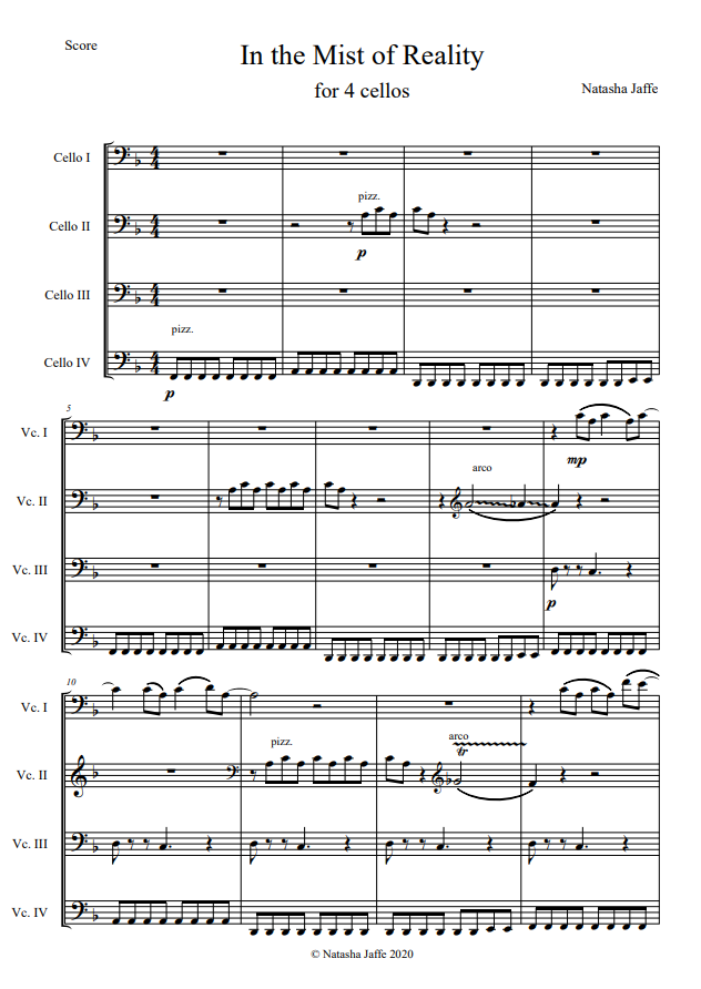 In the Mist of Reality - Cello Quartet