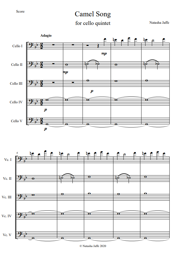 Camel Song - Cello Quintet