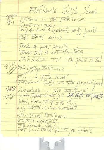 2011 Firehouse Subs Jingle - Lyrics penned by Billy Rogers
