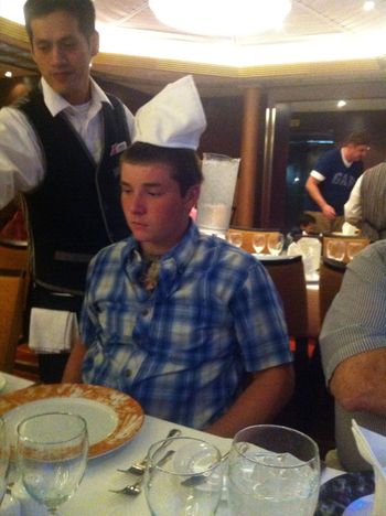 Kyle being silly @ dinner
