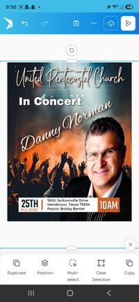 Danny Norman In Concert And Ministering 