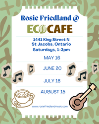 Rosie Friedland sings at the Eco Cafe