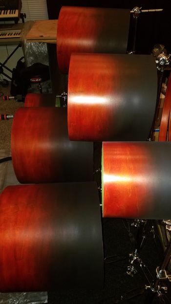 First coat of clear with gold pearl added for extra bling
