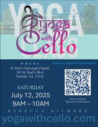Yoga with Cello in downtown Norfolk