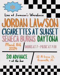 FUNKY BOY PRODUCTIONS: JORDAN LAWSON WITH DAYTONA, CIGARETTES AT SUNSET + SENECA BURNS