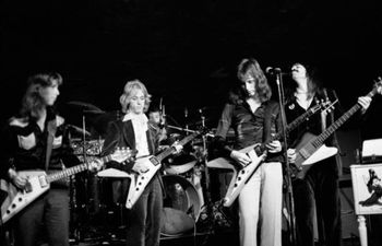 CHILD with the "Flying V" guitars. Tim, Rick, Mick & Lance
