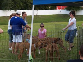 people visiting the TuckerRidge pups
