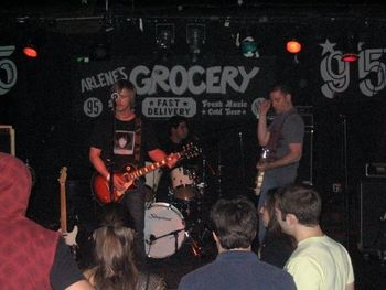 With Topheavy onstage at Arlene's Grocery in New York City, May 2007.
