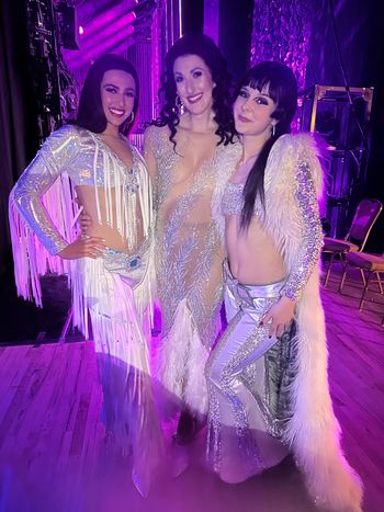 The Cher Show National Tour-
Grace as Lady, Kristin Kelleher as Star, and Ella Perez as Babe
