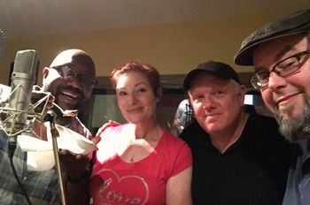Look who joined us in the studio this week - Juno nominee, Drew Brown! So excited to have Drew's soulful vocals on our new song, My Soul Is Spoken For. To celebrate the performance, we indulged in post-session cheesecake!
