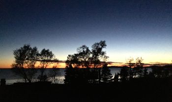 Sunset over Pic Island, watching from Marathon, ON.
