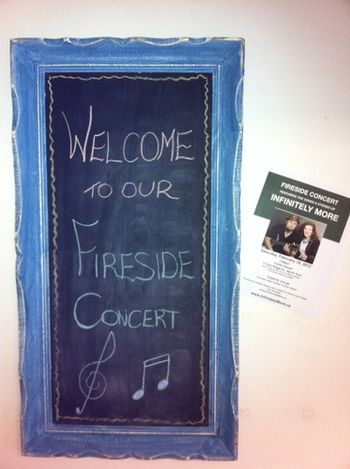 Our welcome chalkboard!
