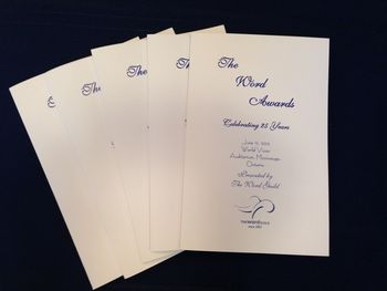 Programs listing finalists in 31 different categories.
