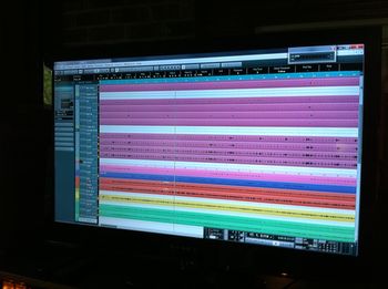 "I Wanna Make Some Noise" in Nuendo. Are we surprised Allison's song is all pink?
