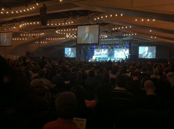 The opening assembly! Four times over the weekend, all 15,000 of us gathered together for a time of worship with great speakers. Just amazing!
