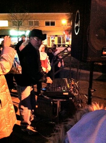 John Marlatt of The Moonshine Cafe - keeping us sounding good despite the cold!
