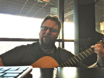 Co-writing and singing at the Shaw Centre.
