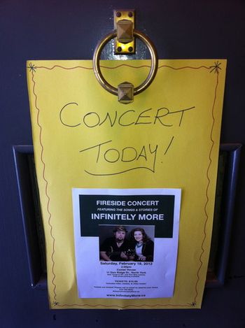 On a chilly day in February, we welcomed people into our living room for our Fireside Concert!
