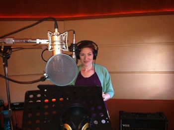 Allison recording the lead vocal for "You Are..."
