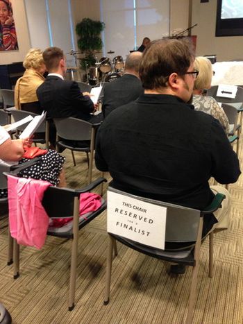 The finalists all had reserved seating!
