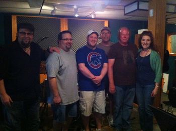 With the musicians, at the end of a long, fantastic day.
