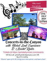 Live Stream Tickets for Concerts-in-the-Canyon with Global Soul Experience & Brodie Kinder