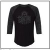 The Easy Wild Logo Baseball T- Black with Gray Sleeves & Logo