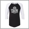 The Easy Wild Logo Baseball T- Black with White Sleeves & Logo