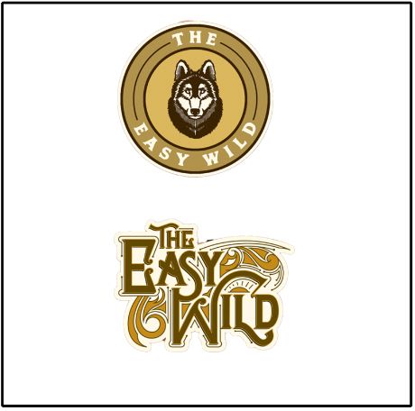 Vinyl Stickers- Round Wolf & The Easy Wild Logo
