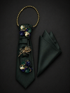 Emerald Grace Couture Tie Necklace