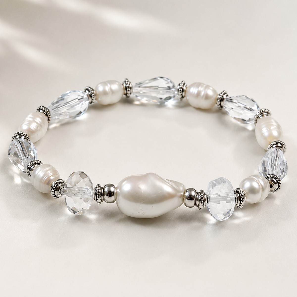 Moonlit Pearl Bracelet