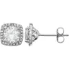 Sapphire Lumière White Sapphire & Diamond Stud Earrings