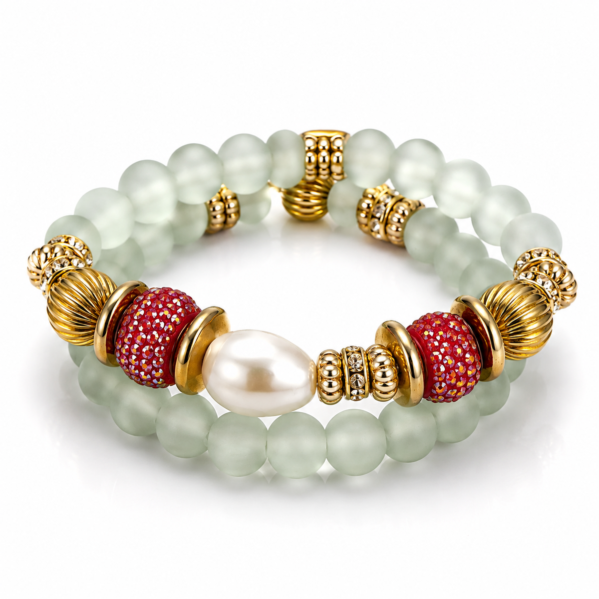 Sea Glass Blush Luxe Bracelet Duo