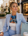 Midnight Sapphire Rosette Tie Necklace