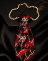 The Crimson Elegance Tie Necklace