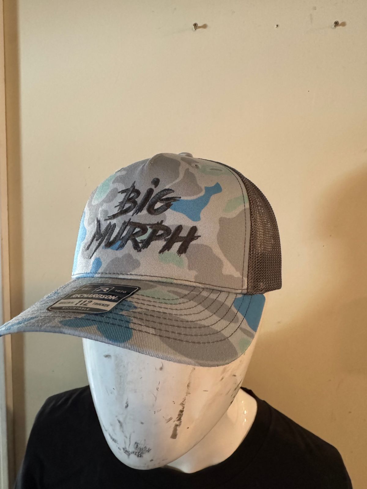 Blue/Grey/Teal Camo Hat