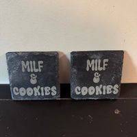 Milf & Cookies stone coasters (set of 4)