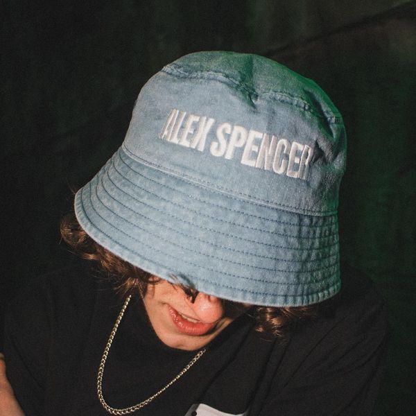 Alex Spencer Embroidered Bucket Hat – Sky Blue (Stone Washed) / Black