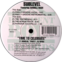 BBR004  Time To Celebrate by Sublevel feat. Donnell Rush