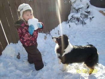 Kahlua LOVES Snow!
