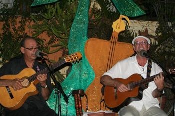 With guitarist Jose Molina Serrano at the Zihuatanejo International Guitar Festival
