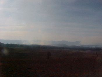 Forest fires near Crater Lake, OR
