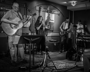 Launch of Let's Talk, June 19, 25. With Daniella Carbert (trumpet) and Phil Peters (bass). Photo: Sharon Cheema
