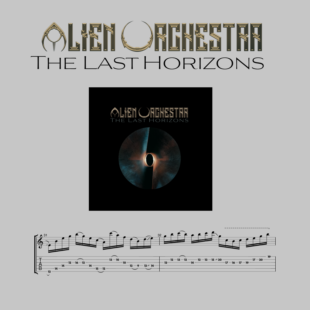  THE LAST HORIZONS - lead guitar tab/sheet