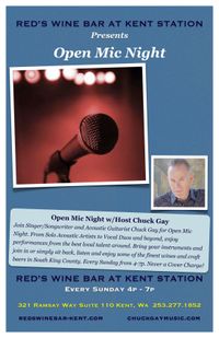 Open Mic Night @ Reds Wine Bar w/Host Chuck Gay